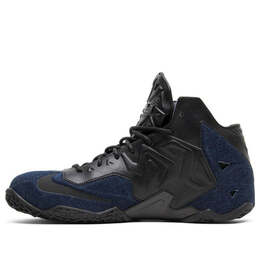 Кроссовки lebron 11 ext denim qs Nike, черный 659509-004 | black/black-denim