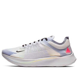 Кроссовки zoom fly sp Nike, белый ar4348-105 | white/palest purple/black