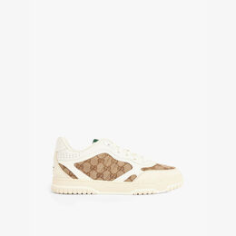 Низкие кожаные кроссовки Re-Web Gucci, белый r04314581 | ivory beige white