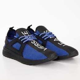 Кроссовки homme linea fondo вязаные Versace, синий 3093223 | blau