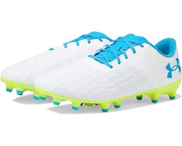 Кроссовки Under Armour Magnetico Select 3.0 FG, цвет White/High-Visibility Yellow/Capri 9919363 | white/high-visibility yellow/capri