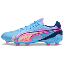 Кроссовки для футбола KING ULTIMATE FG/AG мужские низкие Ярко-синий/Розовый Puma, Ярко-синий-Ядовито-розовый-Огненно-голубой 108069-01 | bright blue-poison pink-fiery blue