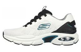 Низкие повседневные кроссовки для бега мужские черно-белые Skechers 232655-wbk | black white