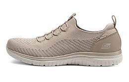 Кроссовки женские с низким верхом, серо-коричневые Skechers 104429-tpe | taupe