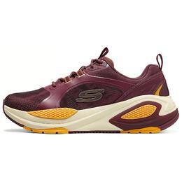 Кроссовки мужские низкие бордовые/золотые Skechers 232736-bugd | burgundy/gold