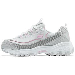 Кроссовки женские DLITES с низким верхом серые/розовые Skechers 150242-lgpk | light gray/pink