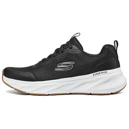 Спортивные низкие кроссовки для бега мужские черно-белые Skechers 232835-bkw | black white