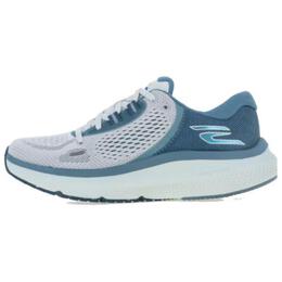 Женские противоскользящие износостойкие низкие кроссовки серо-голубые Skechers 172082-blw | gray blue