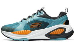 Амортизирующие кроссовки Skechers с низким верхом для бега мужские светло-голубые, светло-голубой/мультиколор 232736-lbmt | light blue/multicolor