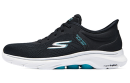Кроссовки для бега GO WALK 7 женские с низким верхом Skechers 125233-bkaq | black/green