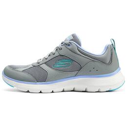 Женские низкие кроссовки для бега серо-голубые Skechers 150202-lgbl | gray blue