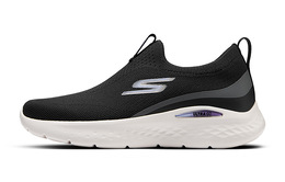 Кроссовки женские Go Run Lite Low Top лавандового цвета Skechers 129440-bklv | black/lavender
