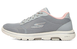 Кроссовки для бега Go Walk 5 женские с низким верхом серо-розовые Skechers 124155-gypk