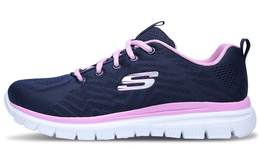 Skechers Грейсфул Гет Коннектед Беговые Кроссовки Синий/Розовый/Белый Женские, цвет Blue Pink White 12615-nvpk | blue pink white