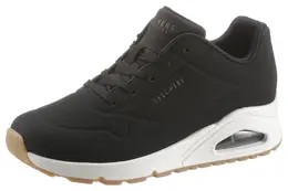 Кроссовки Skechers на танкетке "Uno - Stand on Air", с мелкой перфорацией, повседневная обувь, полуботинки, туфли на шнуровке, черный 4215345763 | schwarz