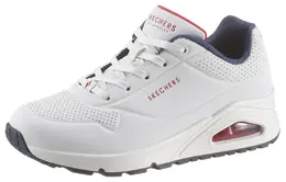 Кроссовки Skechers на танкетке "Uno - Stand on Air", с мелкой перфорацией, повседневная обувь, полуботинки, туфли на шнуровке, белый 6652173737 | white