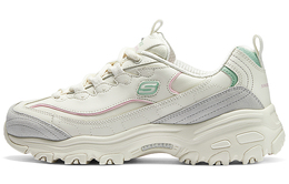 Кроссовки Skechers DLITES Chunky Sneakers Women's Low-top Sail/Sail/Metallic Gold Grain/Oil Green, зеленый 150231-ntmt | white/green