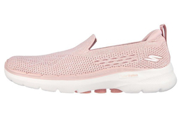 Кроссовки Go Walk 6 Lifestyle женские с низким верхом розового/белого цвета Skechers 124532-mve
