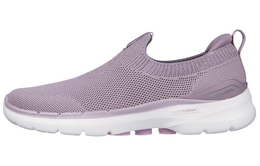 Кроссовки Go Walk 6 Lifestyle женские с низким верхом светло-фиолетового цвета Skechers 124530-mve