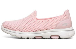 Кроссовки Go Walk 5 Lifestyle женские с низким верхом розового/белого цвета Skechers 124163-ltpk