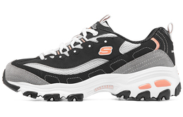 Кроссовки женские Chunky с низким верхом, черные/белые/серые/розовые Skechers 11947-bkwg