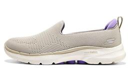 Женские кроссовки Go Walk 6 Lifestyle с низким верхом серого/коричневого цвета Skechers 124571-tplv