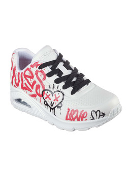 Низкие кроссовки Skechers Low Uno Graffiti LOVE, белый 5136753 | weiß