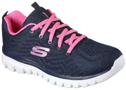 Кроссовки Skechers "GRACEFUL - GET CONNECTED", ширина обуви G (широкая), повседневная обувь, полуботинки, туфли на шнуровке, розовый 8377740677 | navy-pink