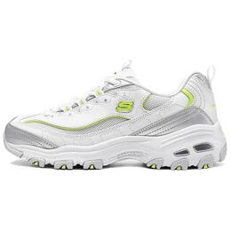 Кроссовки Skechers DLITES Chunky Sneakers Women's Low-top White/Silver/Lemon Yellow, белый/серебряный/желтый 150246-wslm | white/silver/lemon yellow