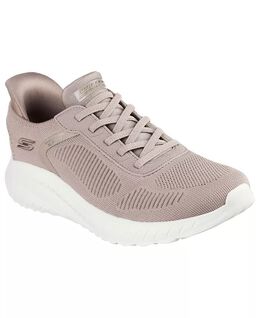 Женские слипоны: прогулочные кроссовки BOBS Sport Squad Chaos Skechers, бежевый 18199741 | taupe