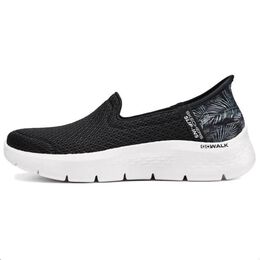 Skechers Низкие повседневные кроссовки Go Walk Fle, женские, черно-белые 124829-bkw | black white