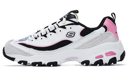 Кроссовки женские Chunky с низким верхом, белые/черные/розовые Skechers 11947-wbpk