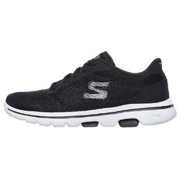 Кроссовки Go Walk 5 Lifestyle женские с низким верхом черного цвета Skechers 15902-bkw