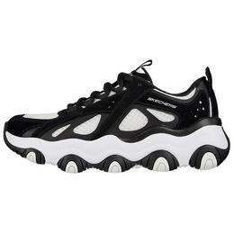 Кроссовки женские толстые низкие черные/белые Skechers 149891-bkw