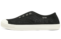 Широкая посадка кеды женские низкие черные Skechers 113821-blk