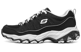 Кроссовки женские толстые низкие черные/белые Skechers 12087-bkw