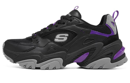 Кроссовки Stamina V2 Chunky женские низкие черные/фиолетовые Skechers 149916-bkpr