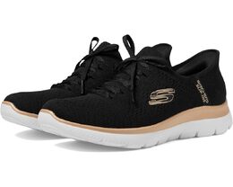 Кроссовки Skechers Summits Night Chic Hands Free Slip-Ins, цвет Black/ Rose Gold 9967947 | black/ rose gold