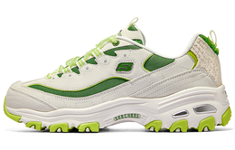 Кроссовки Skechers D"Lites 1.0 Chunky Sneakers Women's Low-top White/Green, зеленый 896738-wgr | white/green