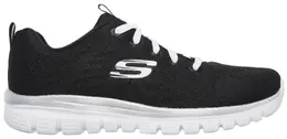 Кроссовки Skechers "GRACEFUL - GET CONNECTED", ширина обуви G (широкая), повседневная обувь, полуботинки, туфли на шнуровке, черно-белый 4102760932 | schwarz-weiß