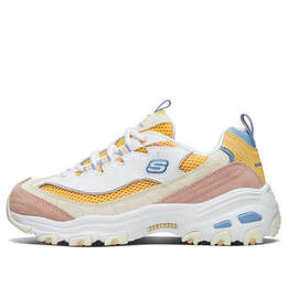 Кроссовки (WMNS) Skechers D'Lites 1.0 low running Shoes GS White/Yellow, белый 13146-wyl | white/yellow