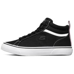 Кеды женские высокие черно-белые Skechers 155121-blk | black