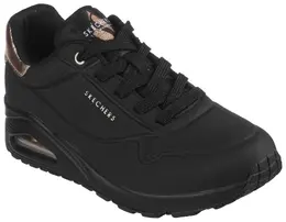 Кроссовки Skechers "UNO GOLDEN AIR", повседневная обувь, полуботинки, туфли на шнуровке с металлической вставкой, черный 1473103549 | schwarz-schwarz