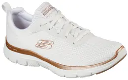 Кроссовки Skechers "FLEX APPEAL 4.0 BRILLINAT VIEW", с пеной с эффектом памяти с воздушным охлаждением, повседневная обувь, полуботинки, туфли на шнуровке, цвет Weiß-Roségoldfarben 8809573566 | weiß-roségoldfarben