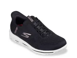 Кроссовки Hands Free Slip-ins GO WALK Travel Milan Slip-On Sneaker Skechers, черный/розовый 566801 | black_pink