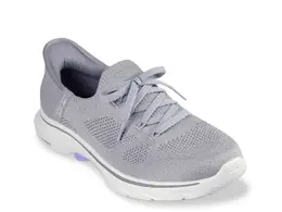 Кроссовки Hands Free Slip-ins Go Walk 7 Via Slip-On Sneaker Skechers, серый/фиолетовый 566815 | grey_purple