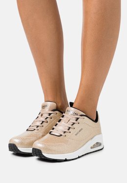 Кроссовки Skechers Uno, горячий расплав цвета шампанского с золотым блеском sk211a09i-a11 | champagne gold glitter hot melt