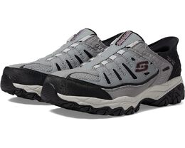 Кроссовки Skechers Afterburn M. Fit Ridgeburn Hands Free Slip-Ins, цвет Gray/Black 9863907 | gray/black