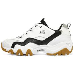 Кроссовки мужские массивные низкие белые/черные/серые/коричневые Skechers 894096-wbk