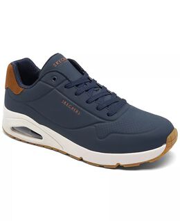 Мужские повседневные кроссовки Uno из пены с эффектом памяти от Finish Line Skechers, мультиколор 16701908 | navy/brown